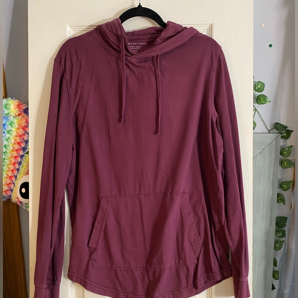 American Eagle Medium Red Very Soft Hoodie